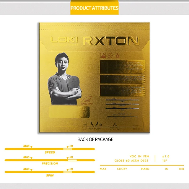 
LOKI RXTON 3 Blank Red Pimples In Professional Ping Pong Racket Sponge Rubber Table Tennis Rubber 