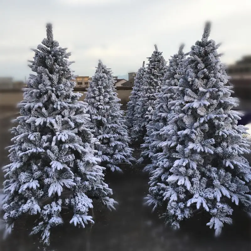 Factory Direct Supplier Snowy Flocked Artificial Pine Needles Christmas Tree