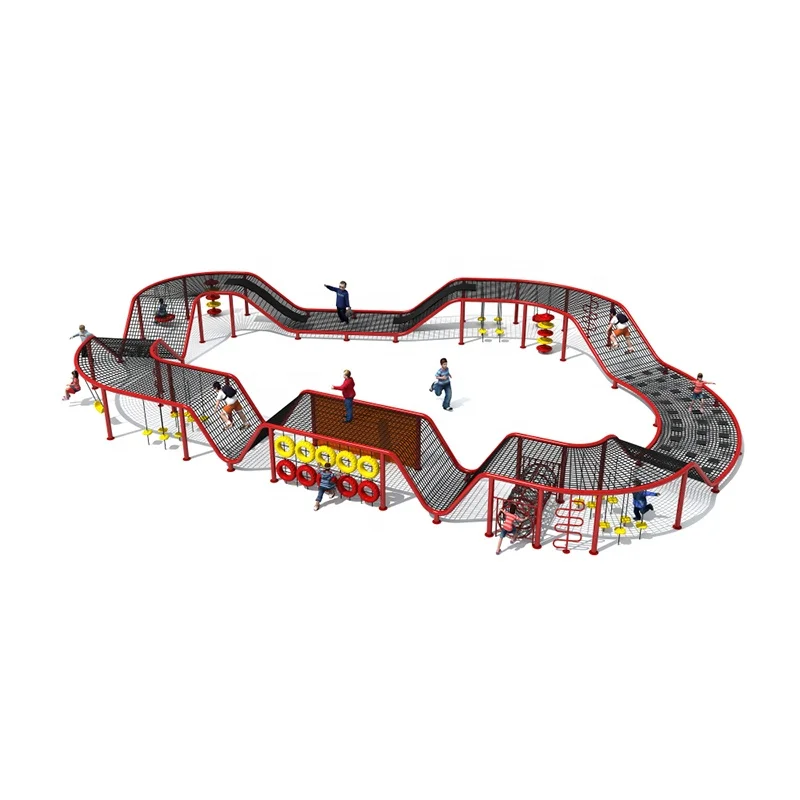 
Amusement park physical training climbing rope net outdoor playground for children 