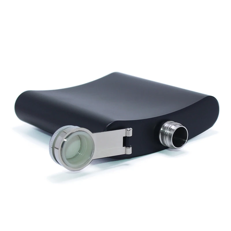 6oz Black Portable Kettle 7oz Wholesale Custom Hip Flask Promotional Metal 8oz Men Gifts Travel Wine Stainless Steel Black Flask