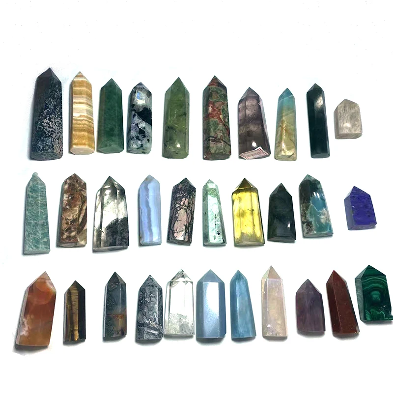 Wholesale High Quality Natural Crystal Stone Tower Healing Polished Green Malachite Point