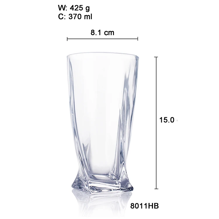 8011HB Quadra Highball / High Tumbler Crystal Glasses Creative Customized Juice Glasses Water Glass