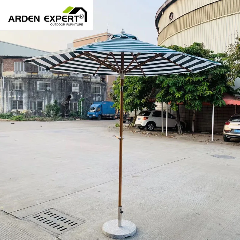 Nordic style nature umbrella Sun Shade With Wheels Parasol Coastal Sunshade Beach Umbrella Beach Umbrella With Pizza Shape Base