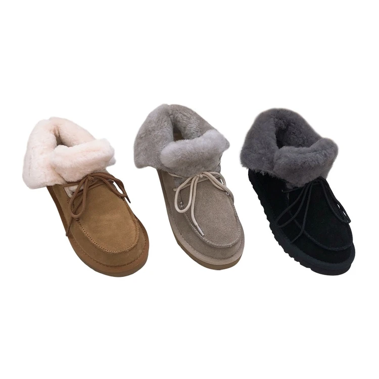 
Good Quality Fluffy Plush Breathable Winter Warm Women Snow Boots For Girls Children 