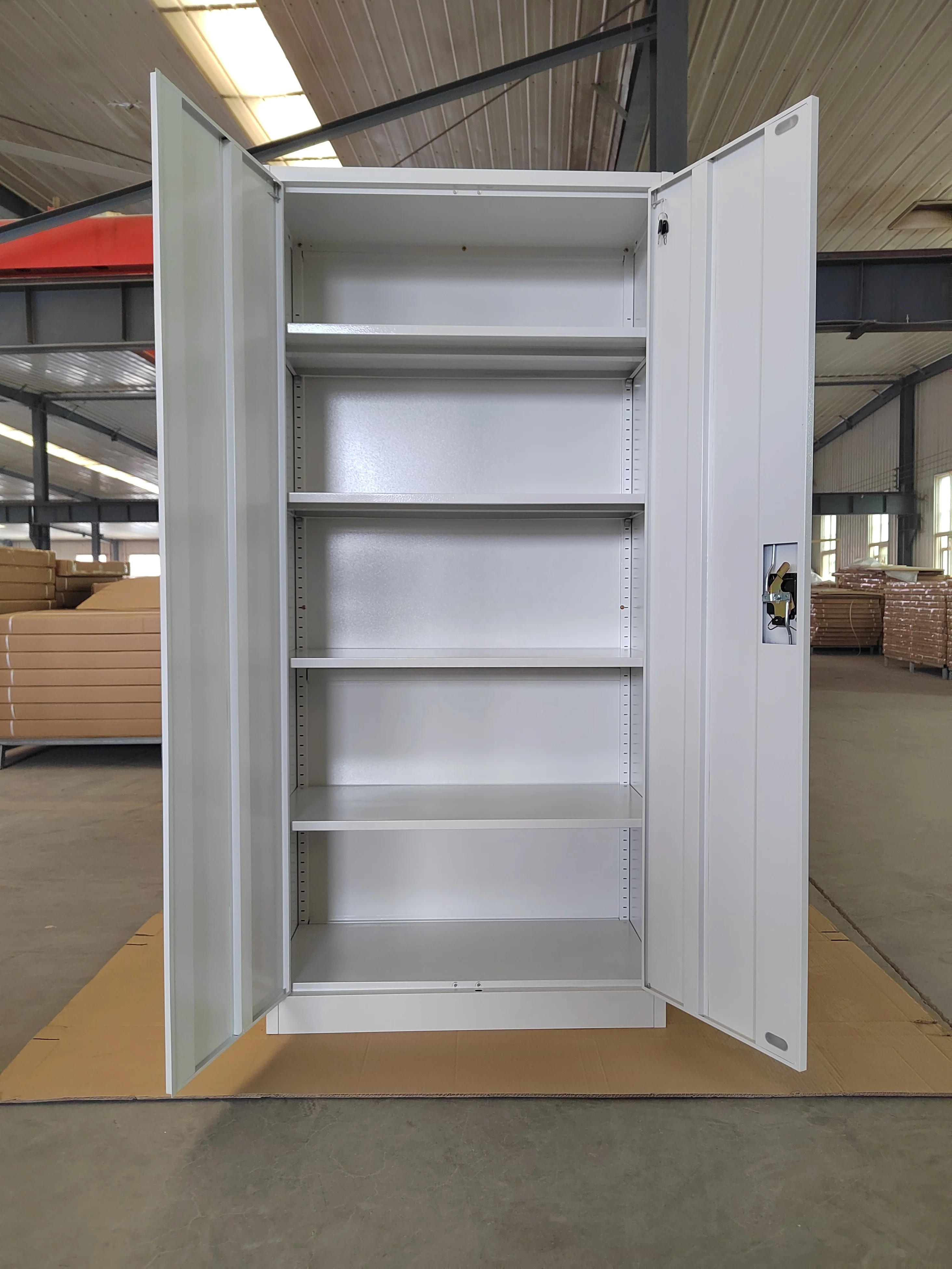 Office Metal Tall Garage Storage cabinet Adjustable Shelves Locking 2 Doors steel cupboard Filing Cabinet