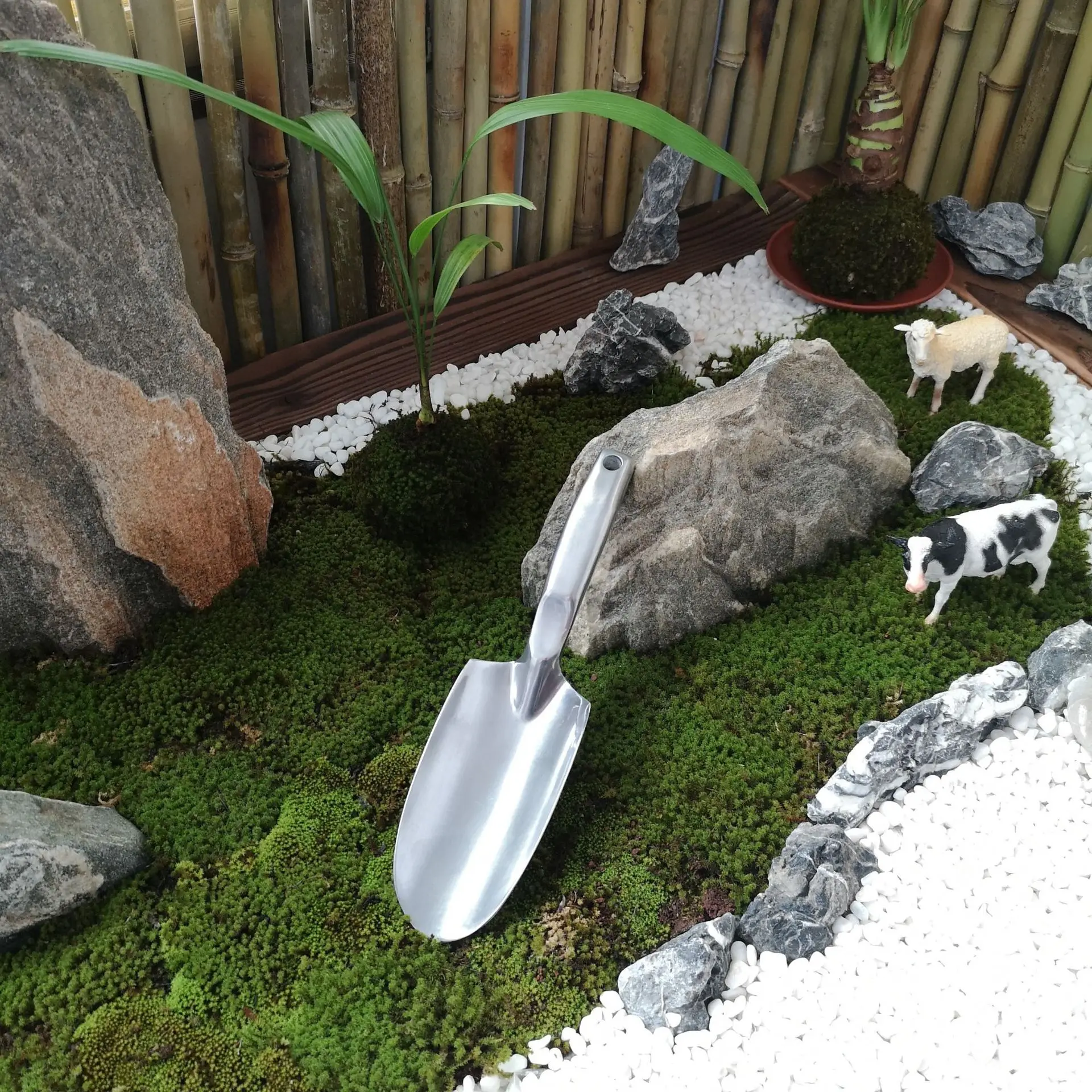 Magnesium Aluminum Alloy Shovel Loosening Rake Planting Flowers Thickened 5-Piece Set