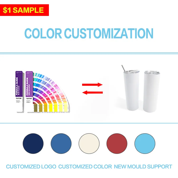 Stainless Steel Sublimation Cups Bulk Double Wall 20Oz Skinny Lid And Straw Tumblers Vacuum Insulated Tumbler