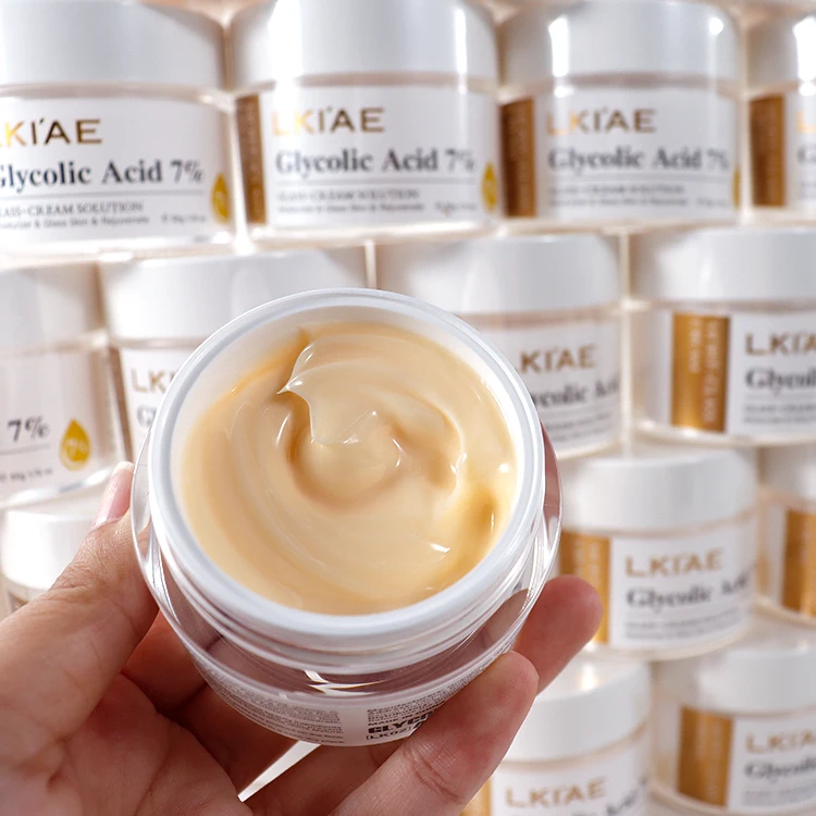 Wholesale Glycolic Acid Dark Spot Whitening Cream Shea Butter Hydrating Exfoliating Beauty Face Cream For Glowing Skin