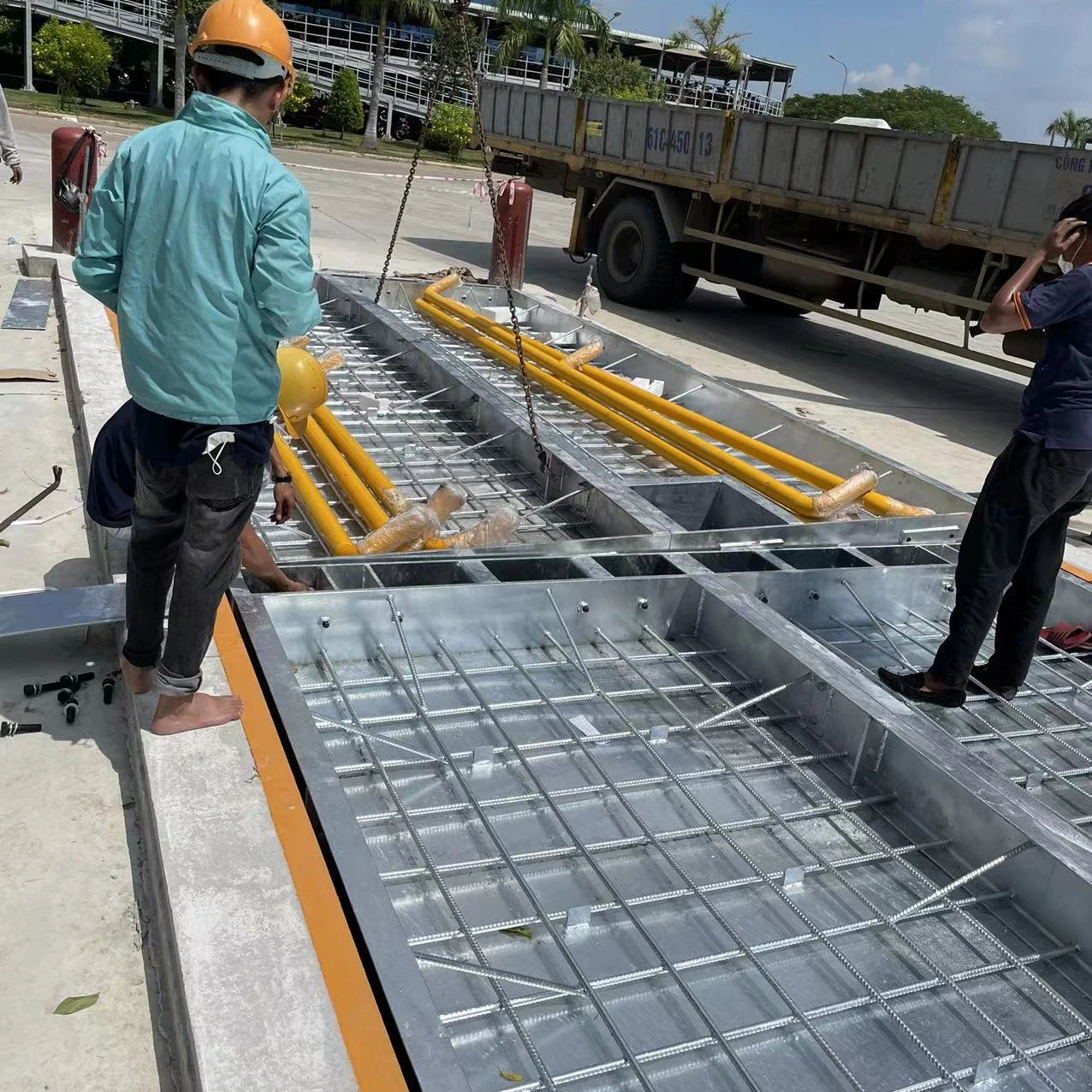 80t 3x18m Galvanized Concrete Truck Scale