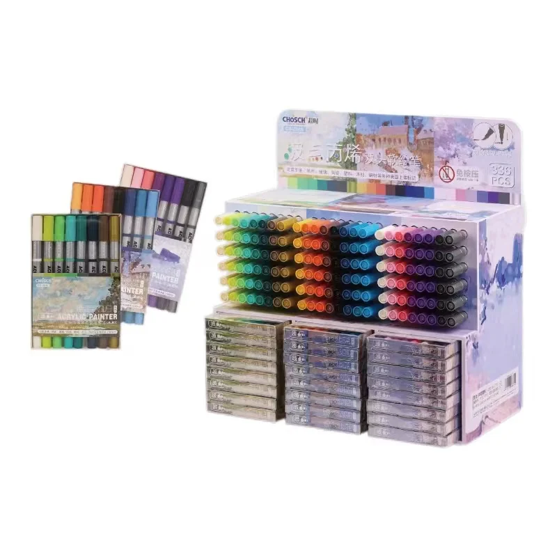 Polka Dot Acrylic Double Head Soft Drawing Pen Art Marker