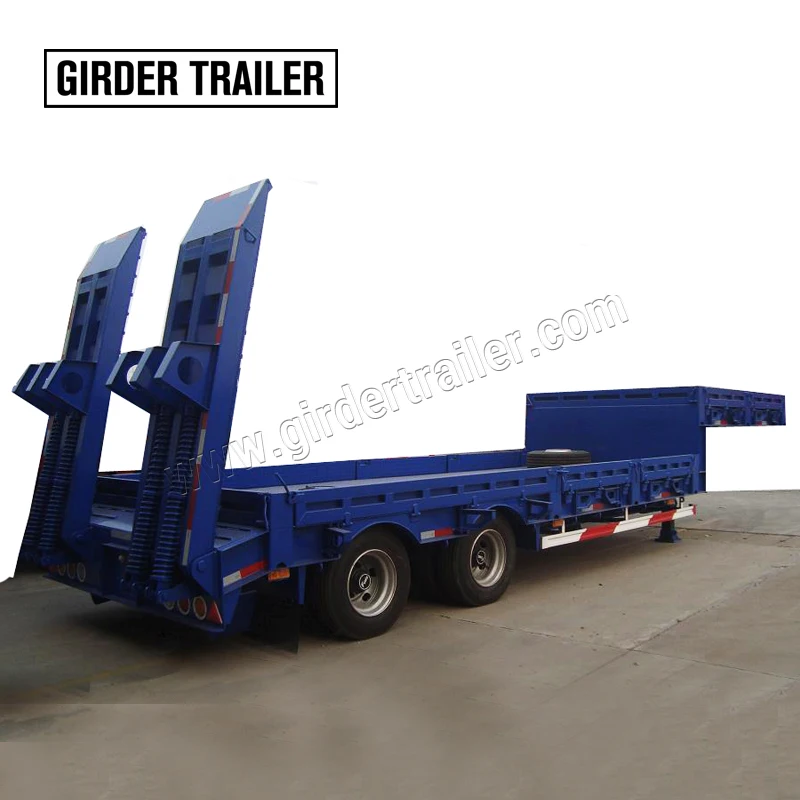 China brand new European standard ADR KH 2 axles 30 tons capacity lowbed low loader semi trailers for sale