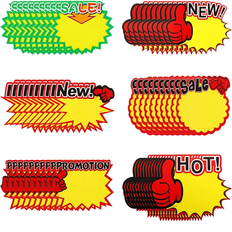
Wholesale Burst Sign Retail Label Promotion Supplier Stickers Big Sale Self-adhesive Price Stickers 