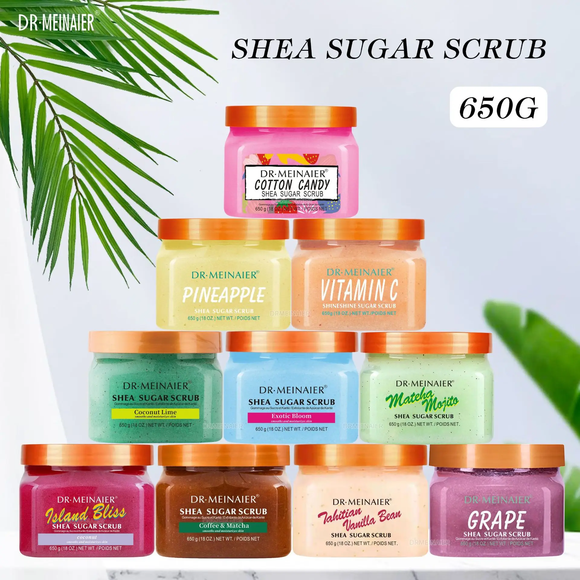 Natural lavender Shea Butter Exfoliating Organic Mango Watermelon Deep Cleansing Whitening Skincare Bath Scrub Shea sugar scrub