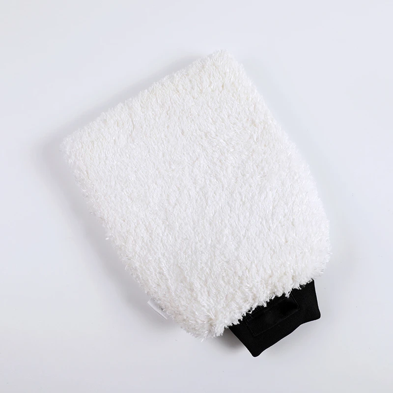 MRTONG High Absorbent Coral fleece White Car Wash Mitt Microfiber Car Cleaning Glove (62106274148)