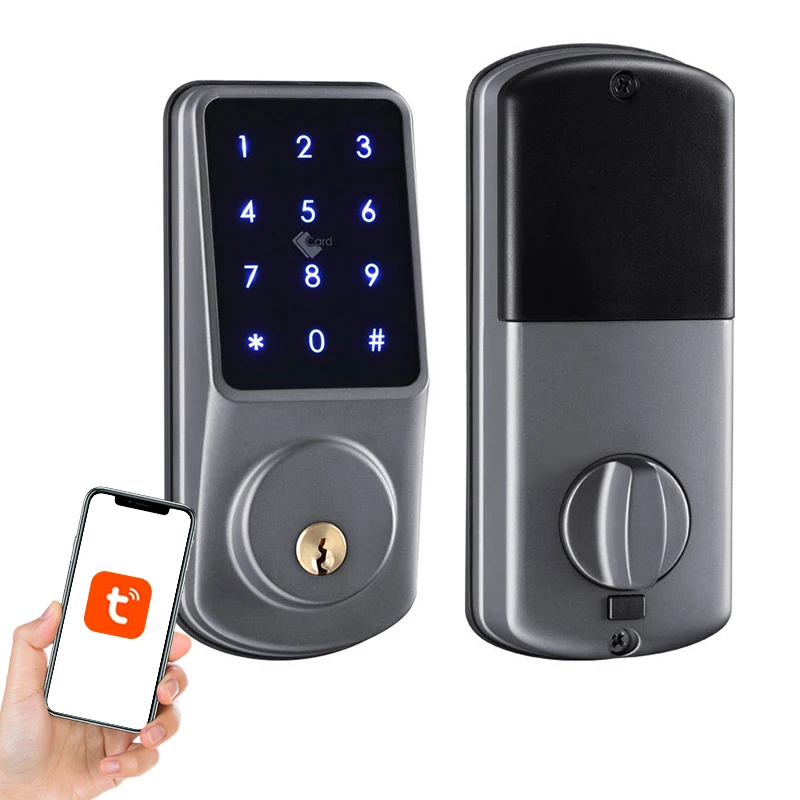 Factory delivery WIFI APP electronic deadbolt biological  keyboard password intelligent door lock