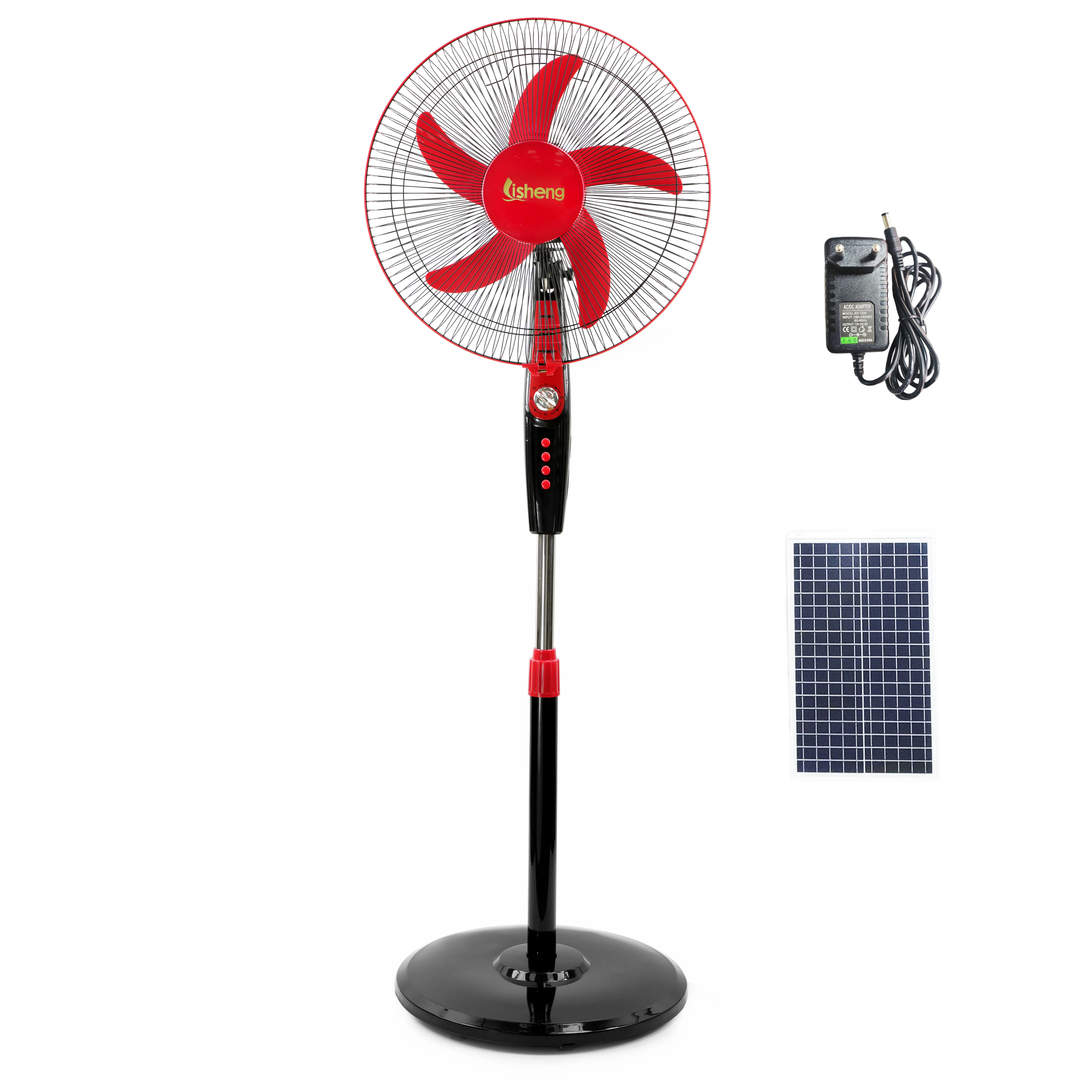 solar fan  16 inch  ac/dc solar standing fan air cooling   electric fan for home