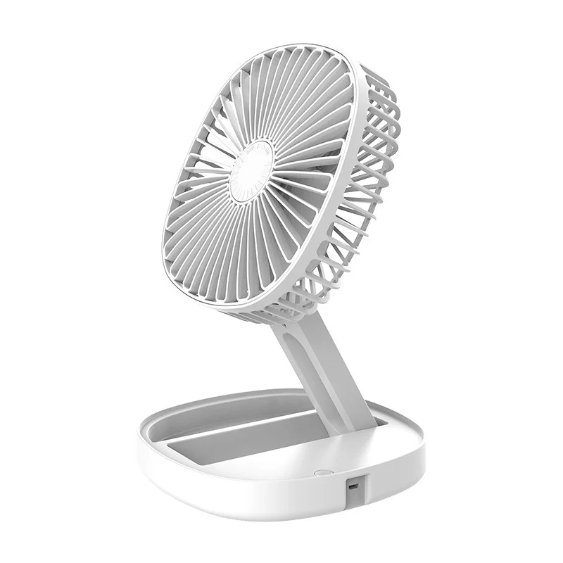 High Quality Portable Air Cooling Fan Built-in Aromatherapy Box Foldable Desk Fan Mini Folding Rechargeable Fan