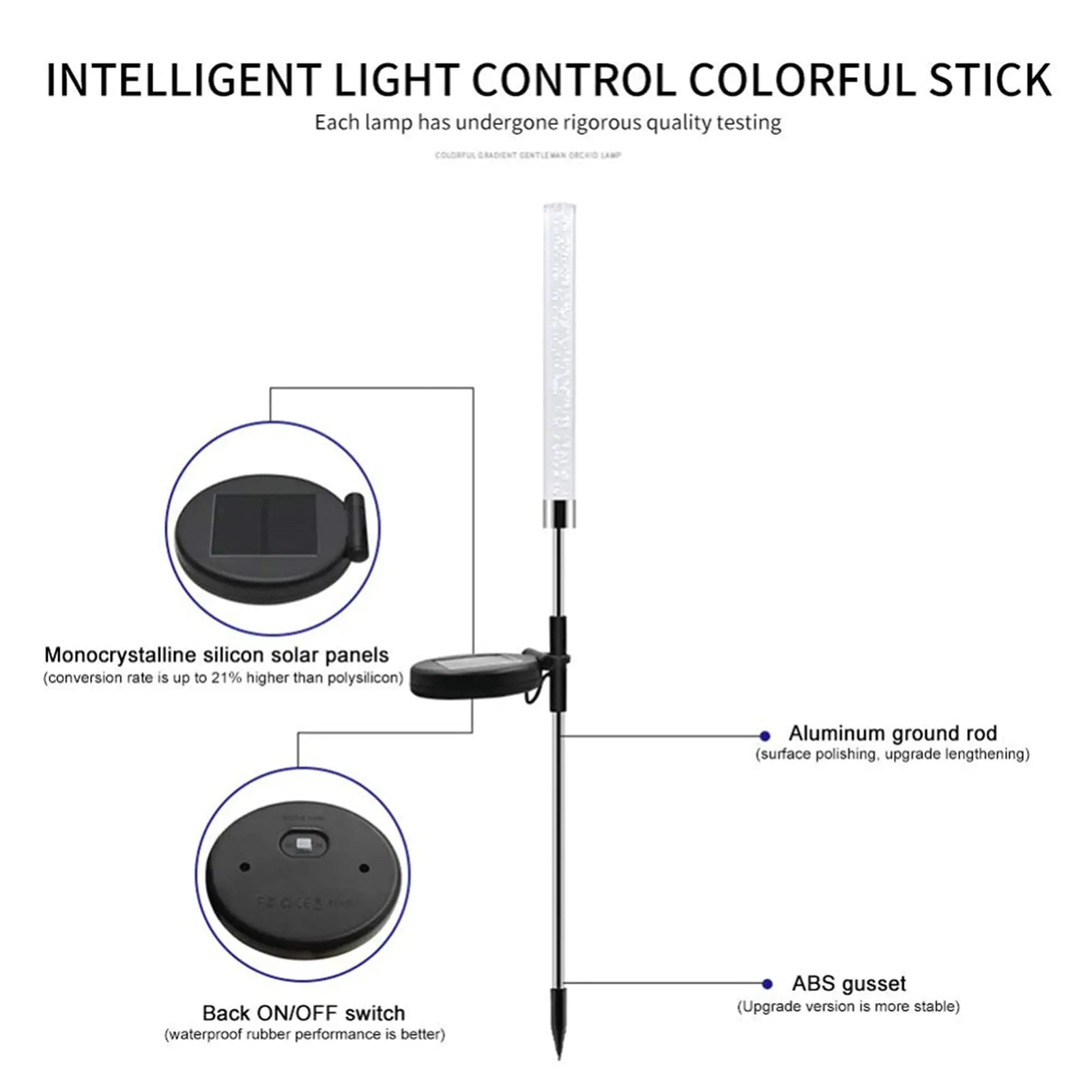 New Outdoor Waterproof Solar Color Lamp Acrylic Bubble Reed Lamp Outdoor Courtyard Garden Lawn Landscape Light