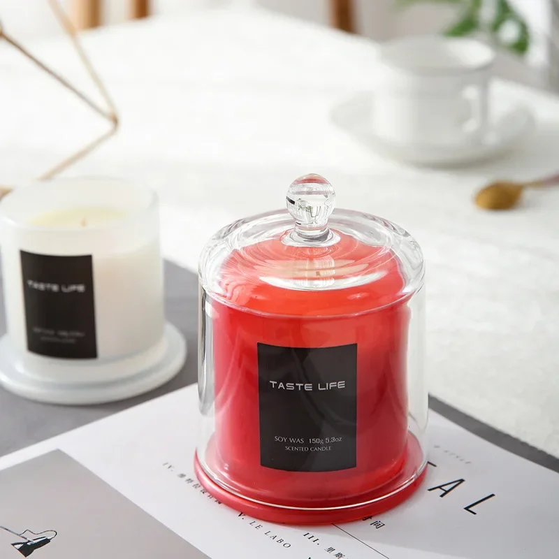 Custom Golden Bell Jar Candle Customizable Essential Oil Scented Candle Logo Soy Incense Smokeless Candles