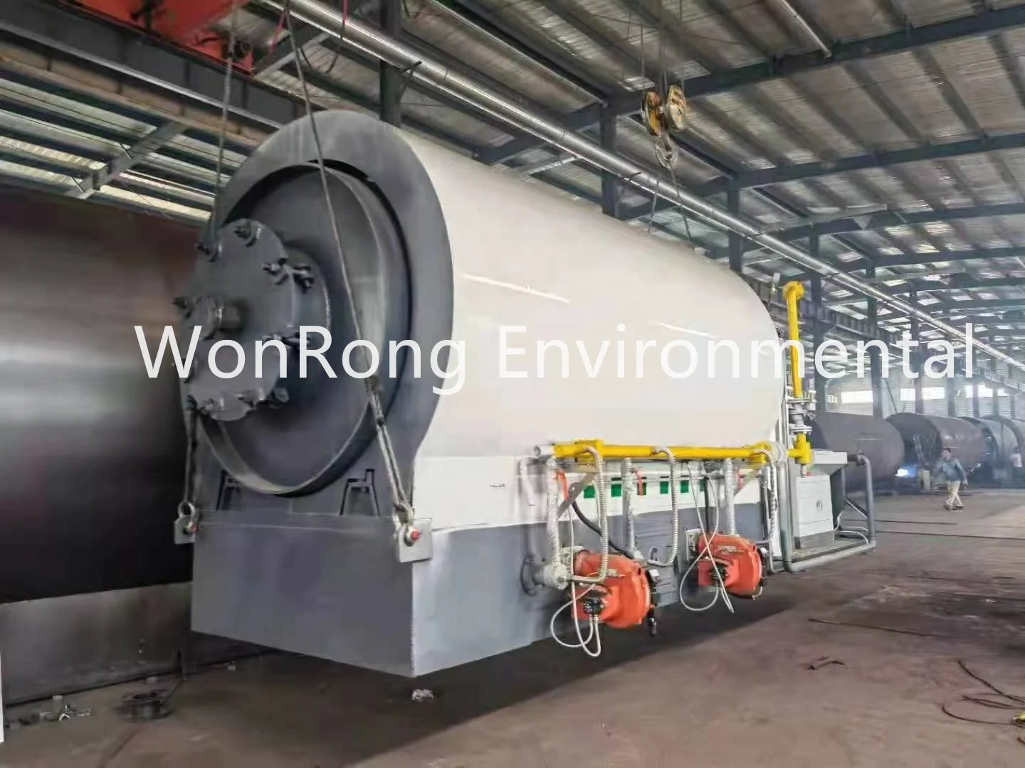Eco-friendly semi-continuous waste tire/rubber/plastic pyrolysis gasoline diesel machine