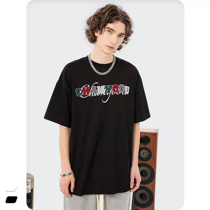 TMT095 Fashion Embroidery Designed Unisex Tshirt Customized Oversized T-shirt For Men 100% Cotton