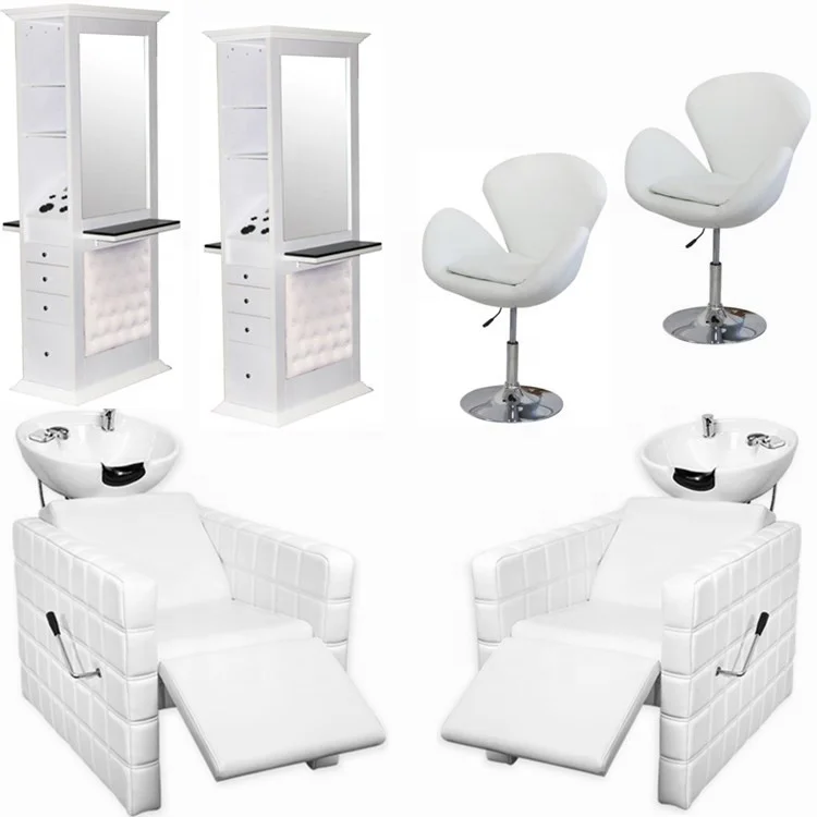 Beauty salon mirrors barber station design