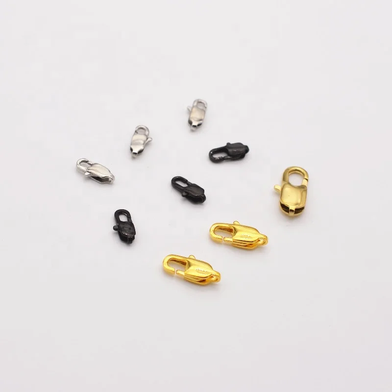 Stainless Steel Silver Gold Rose Gold Lobster Claw Clasp With Closed Jump Rings for Necklaces Bracelet or Jewelry Making