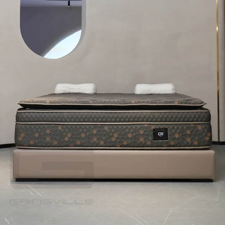 Professional mattress manufacturer needle woven fabric latex environmentally friendly brown thickened mattress