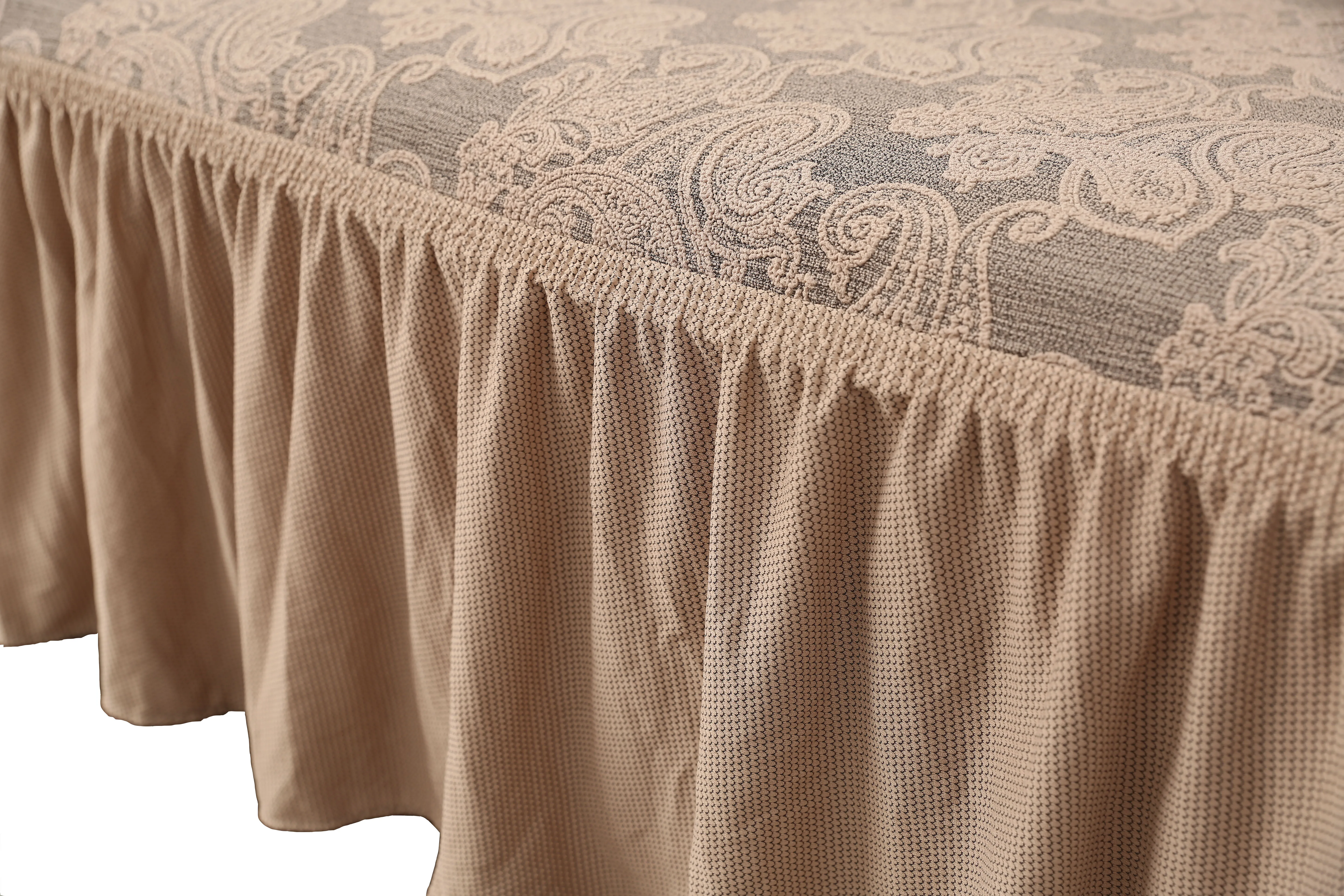 High quality 3 seater flower printed jacquard spandex stretch slipcover for 321 set sofa cover