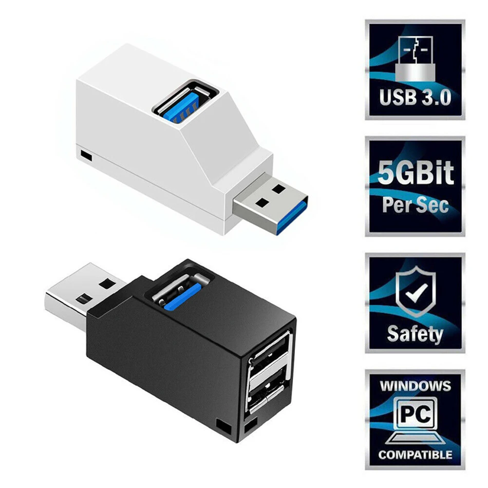USB 3.0 Hub Multi 2.0 Data Transfer Mini Multiple 3 Port Hab USB-Hub Expander Splitter Adapter USB HUB