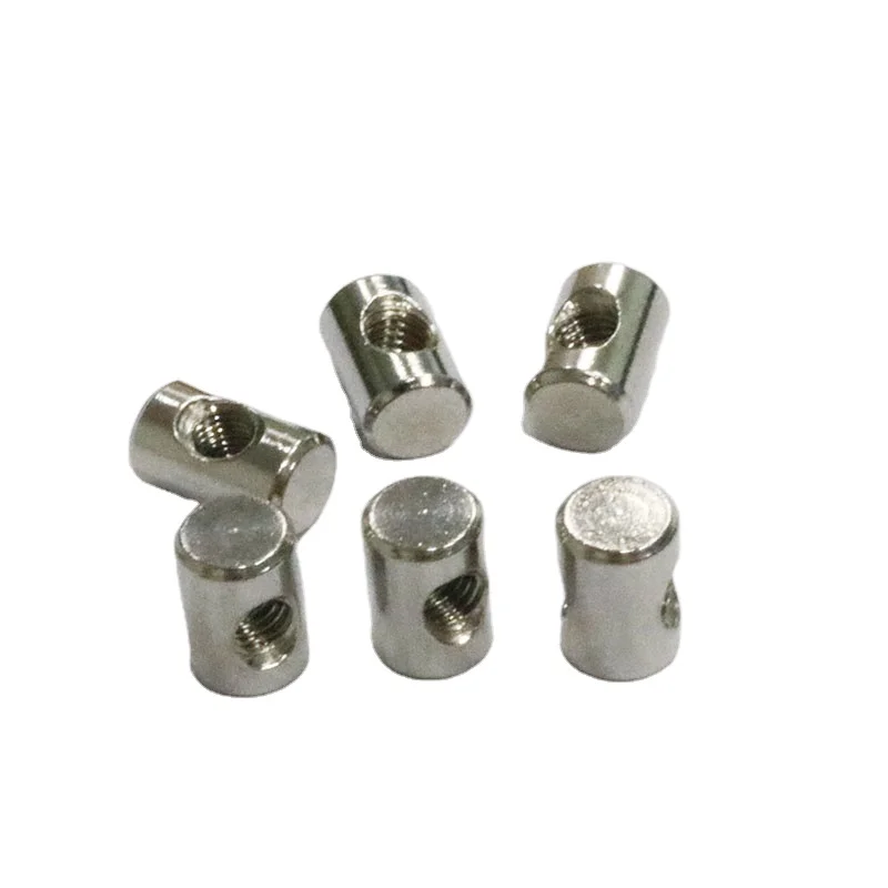 CNC Machining Non-standard Hammer Nut Double Faced Flat Head Cross Hole Cylindrical Hammer Nut