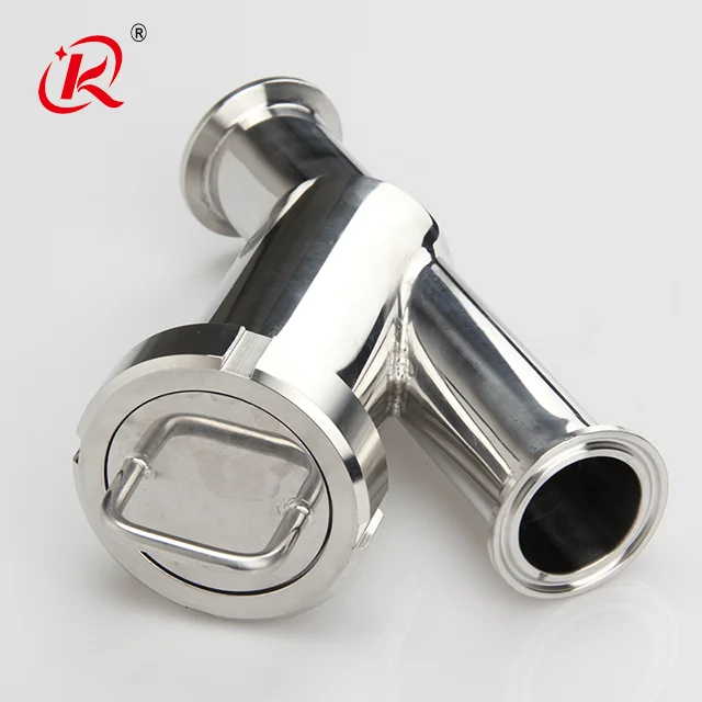 Manufacturer High Quality Y Type Filter SS304/316 Sanitary Tri Clamp Precision Filter Housing Mesh Strainer For Water Treatment