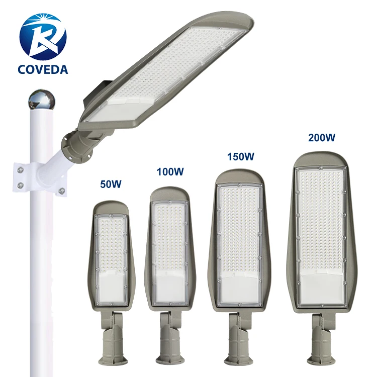 Ip66 Waterproof Outdoor Road Lamp Square Highway Adjustable Arm Aluminum Housing 50w 100w 150w 200w Led Street Light