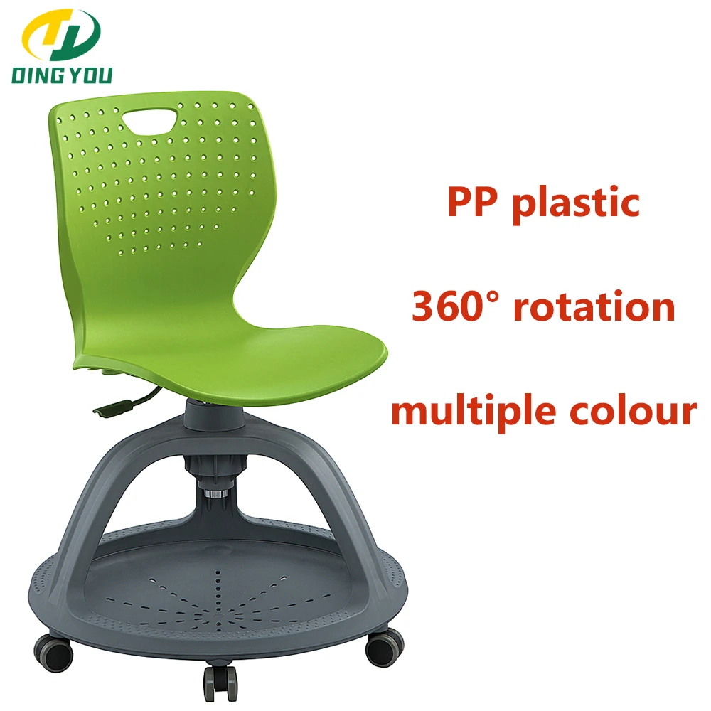 China manufacturers single high school college modern student chair writing pad plastic school furniture training node chair
