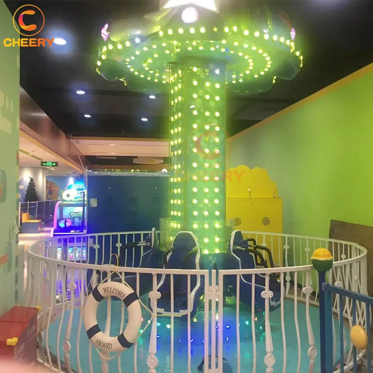 Children games amusement park shopping mall small free fall mini sky drop tower rides for sale