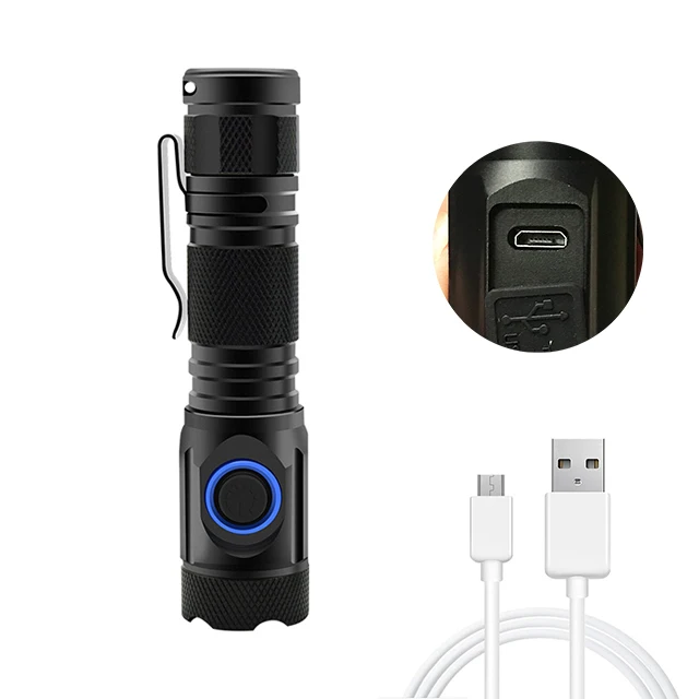 
Aluminum Mini Led Torch Flashlights Portable Pocket 2000 Lumens Outdoor Light 5 modes 