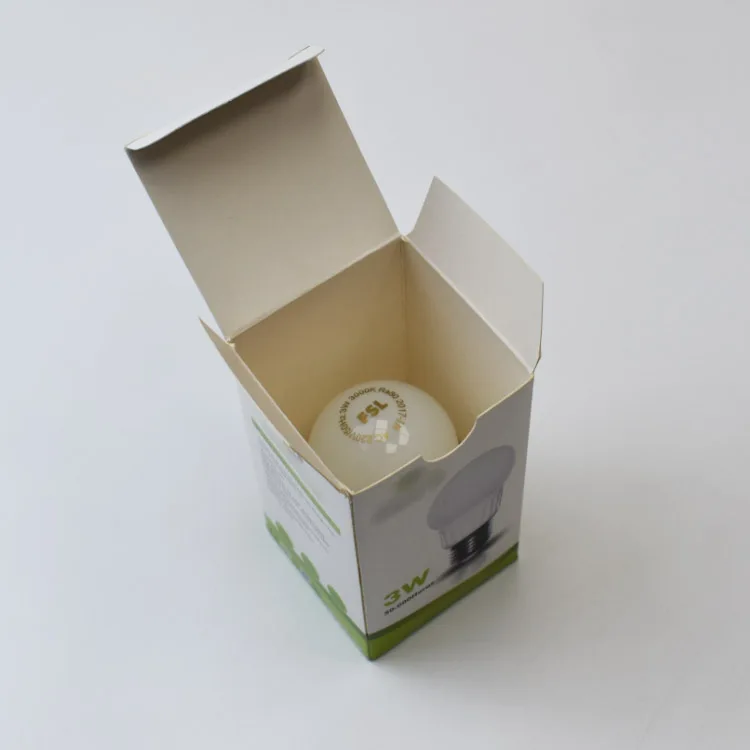 Custom Printing Paper With Tray Buckle Bottom Box Type Light Bulb Box Led Bulb Packaging Box