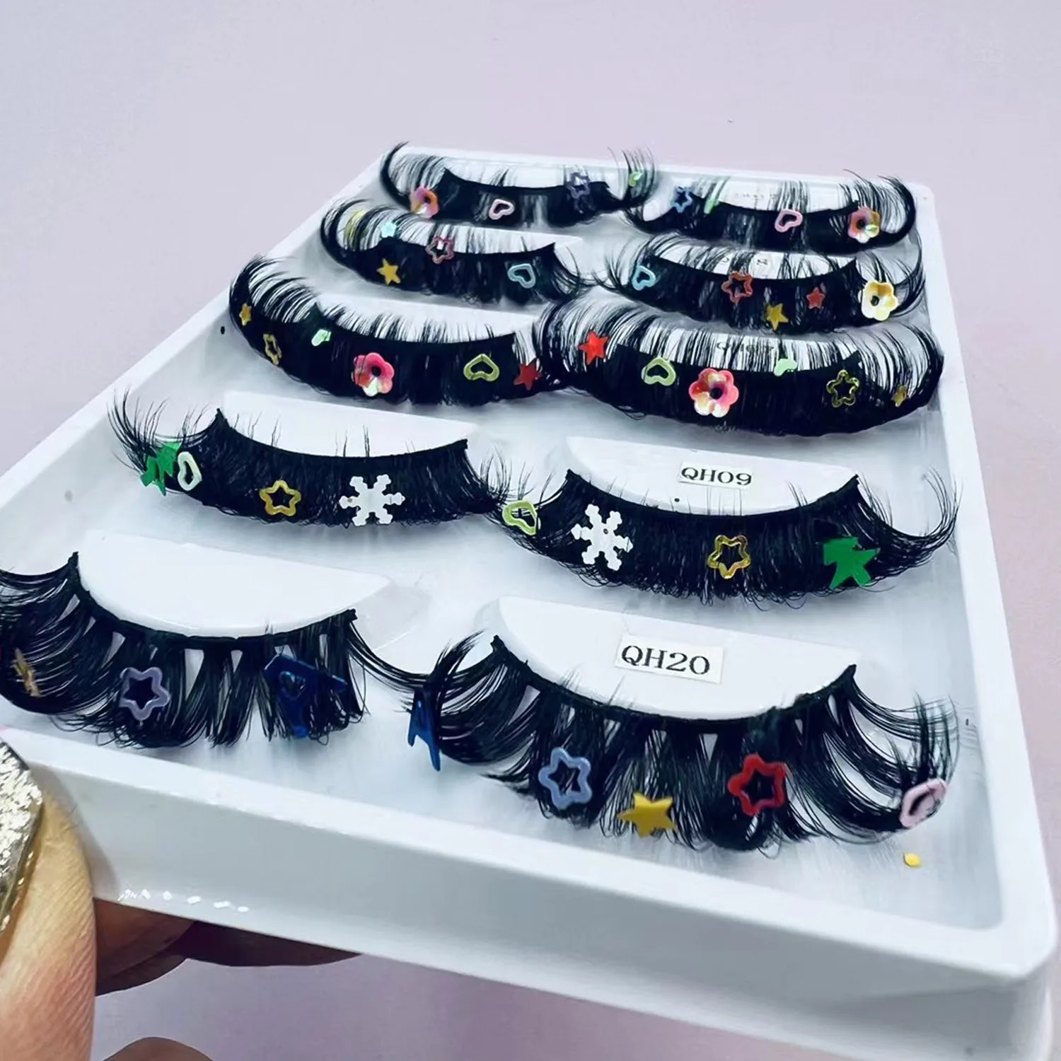 Wink Winged Eyelash Extension Russian d Dd Curl Strip Lashes Russian Volume Mink Strip Lashes Wholesale Russian Strip Eyelashes