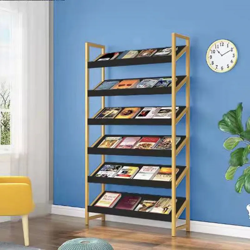 Металлическая подставка для книг деревянная и магазинов железная полка газет напольная