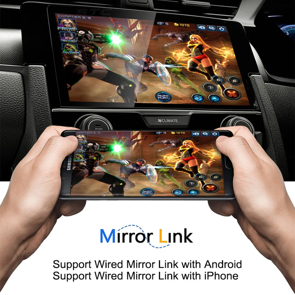 10 inch 2din android 10.1 car dvd player auto estereos with built-in CarAutoPlay Android Auto for citroen c5&vw passat cc
