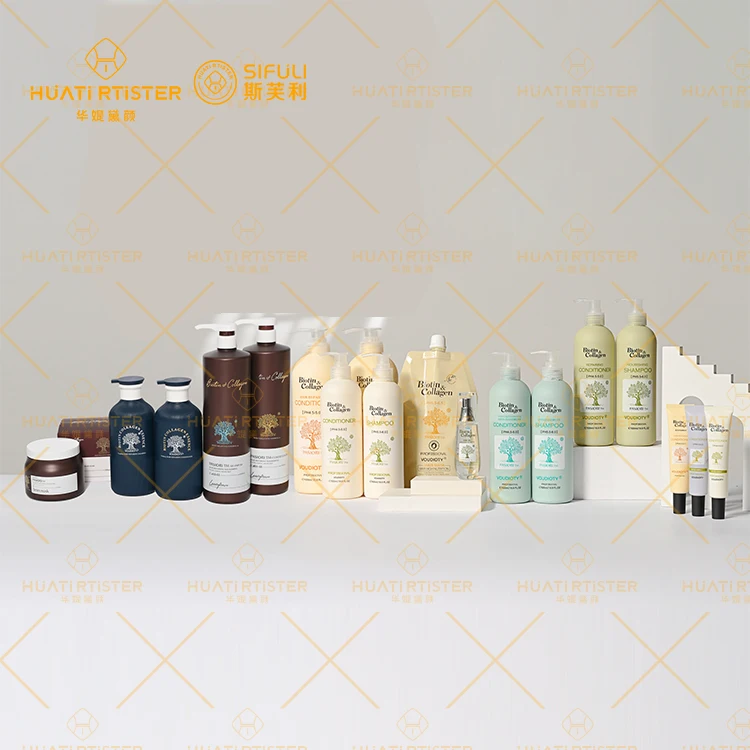 Huati Sifuli voudioty pasiori 1000ml Collagen Cleansing Nourishing Smoothing Straightening Hair Shampoo and conditioner