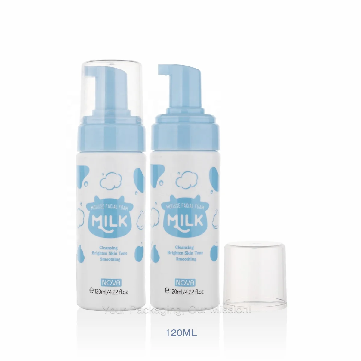 100ml 120ml 150ml Soft Touch White HDPE Plastic Foaming Pump Liquid Hand Soap Dispensing Bottle Fash Wash Cleanser Foam