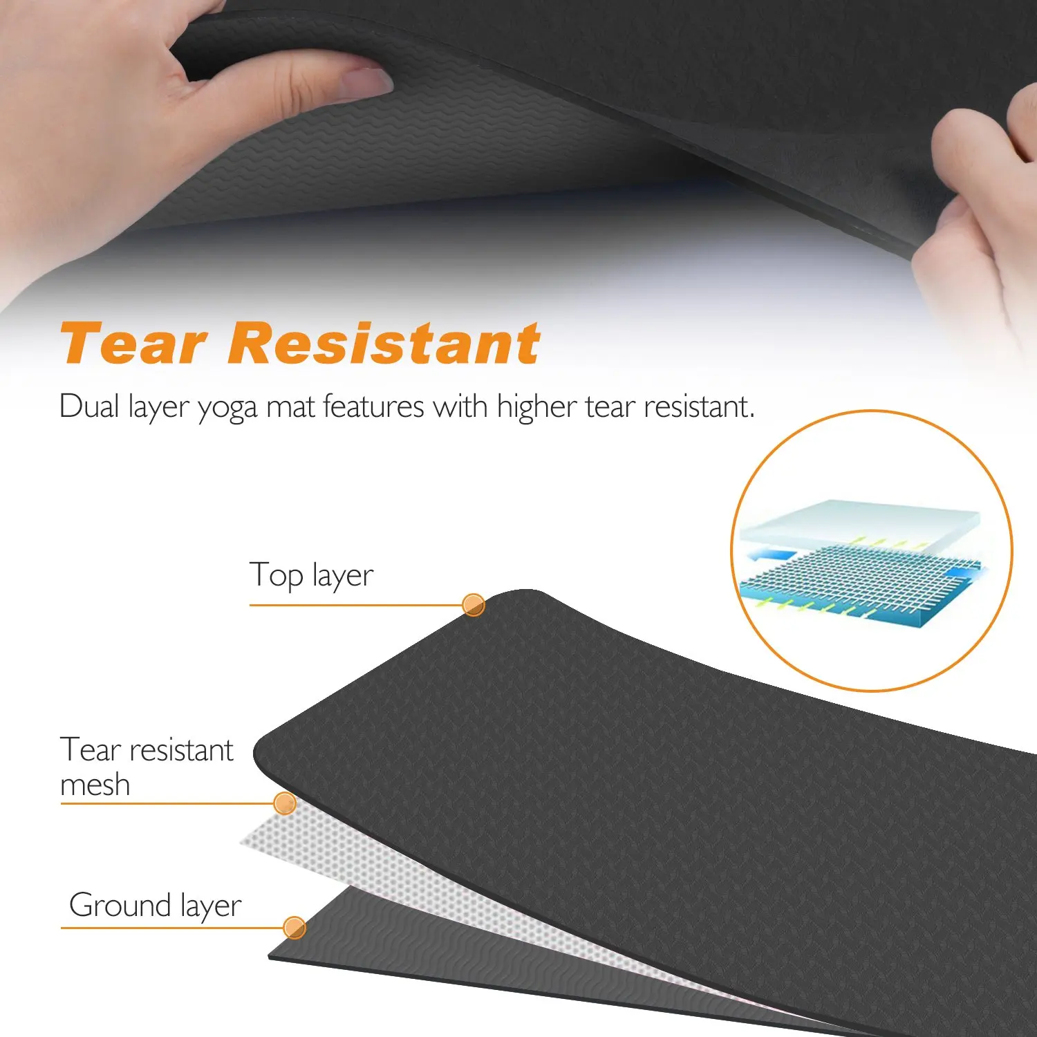 Best Workout Matt Absorbent Yoga Exercise Mat 6Mm Thick Yoga Mats For Men Women And Kids Carpet Exercise