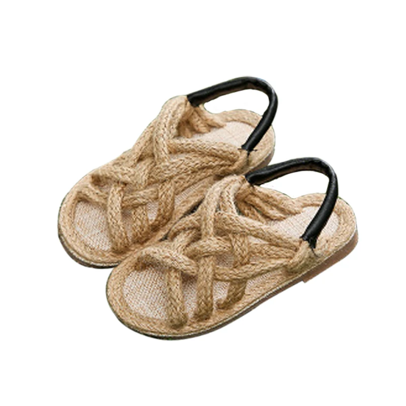 
Детские сандалии в стиле Ins, плетеные сандалии для мальчиков и девочек, нескользящая Мягкая подошва, пляжная обувь для рыбалки 