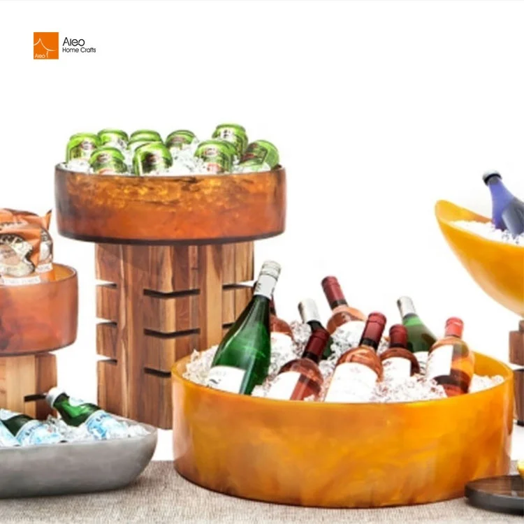 Aleo Home swirl resin marble luxury fruit bowl set polyresin smoking decoration swirl kitchen serving salad bowl fruit platter