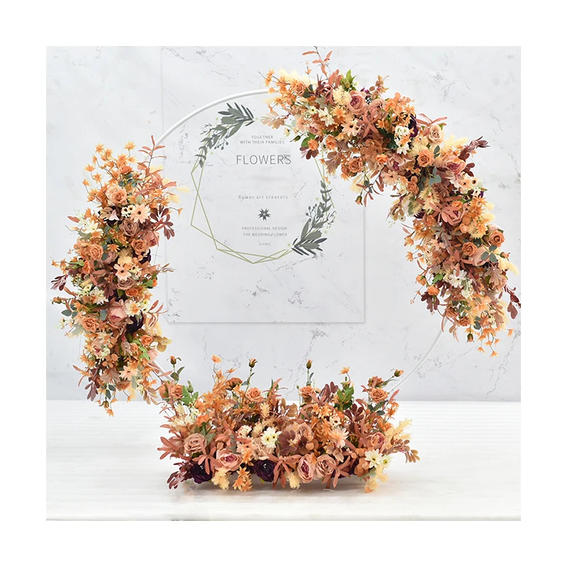 Garden event hotel party pink red white customization fabric metal arch wedding centerpiece decoration flower arch for sale