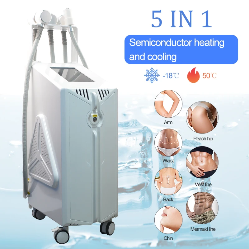 5 IN 1body slimming beauty equipment cryo cryotherapy t machine shock with 5 Handle Cool Technology 4.0 Face lifting Cool