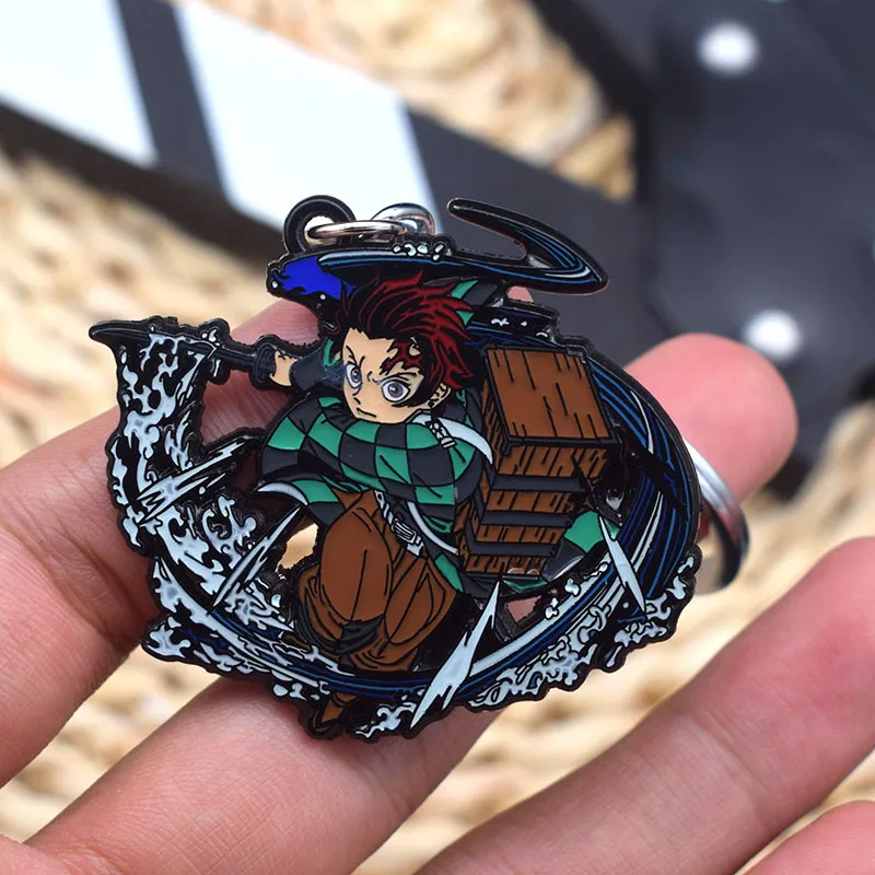 Hot Wholesale Anime Pendant Necklace Cartoon Characters Demon Slayer Keychain