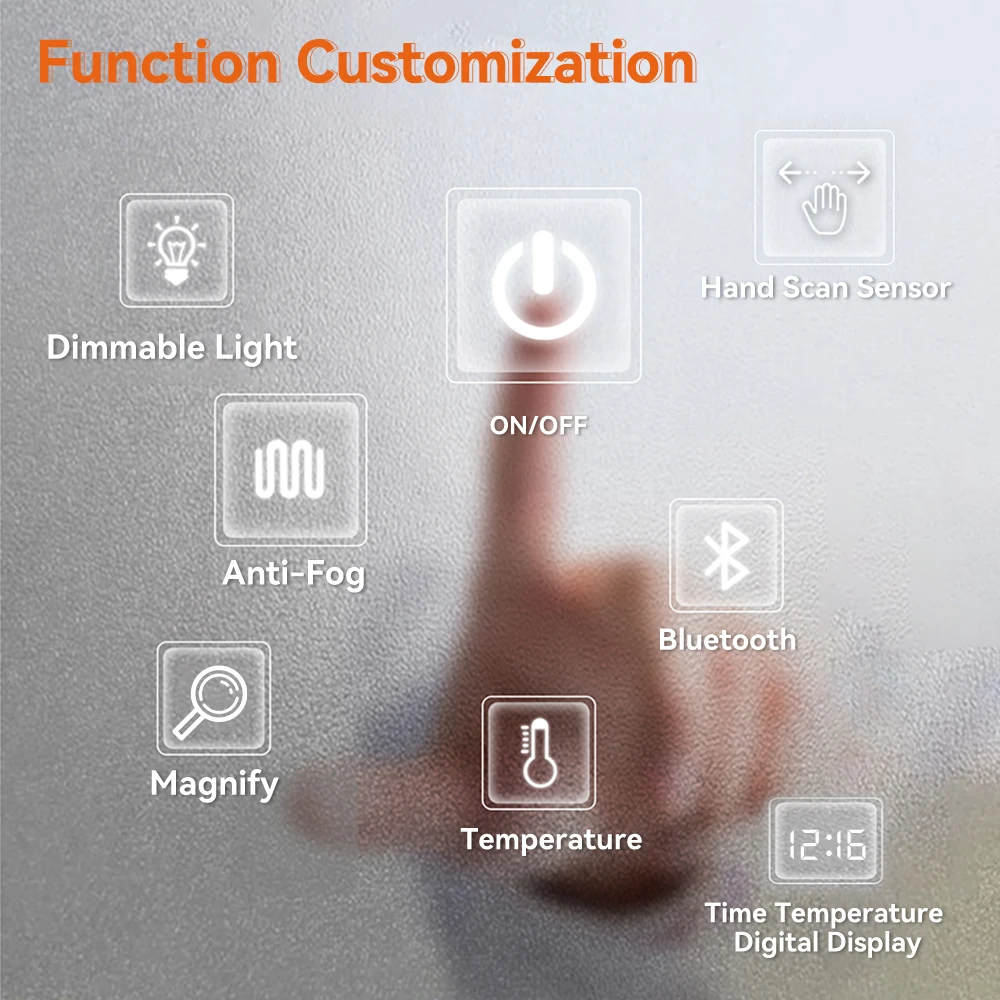 Beauty Decorative Hello_kitty Vanity Mirror Dimming Makeup Dressing Glass Mirror for Home Wall Hanging Mirrors