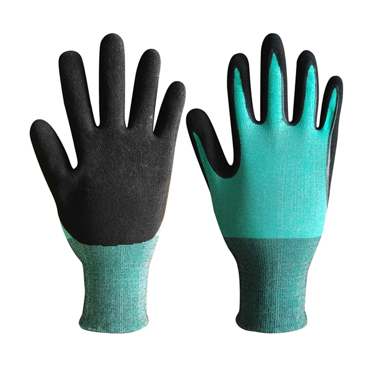 Great Grip 13G Hppe Cut Resistant Latex Double Coated Safety Anti Cut Gloves
